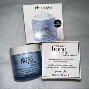 NWT Philosophy Renewed Hope In A Jar Water Cream Hyaluronic Glow Moisturizer 2oz